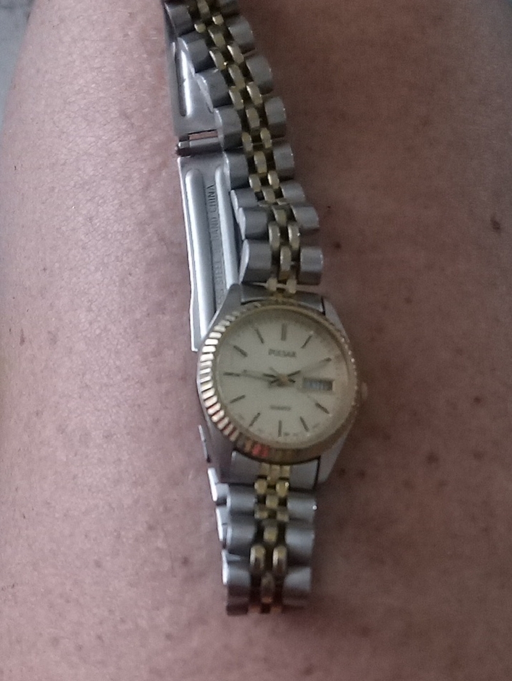 Pulsar Two-Tone Silver and Gold Bracelet Watch